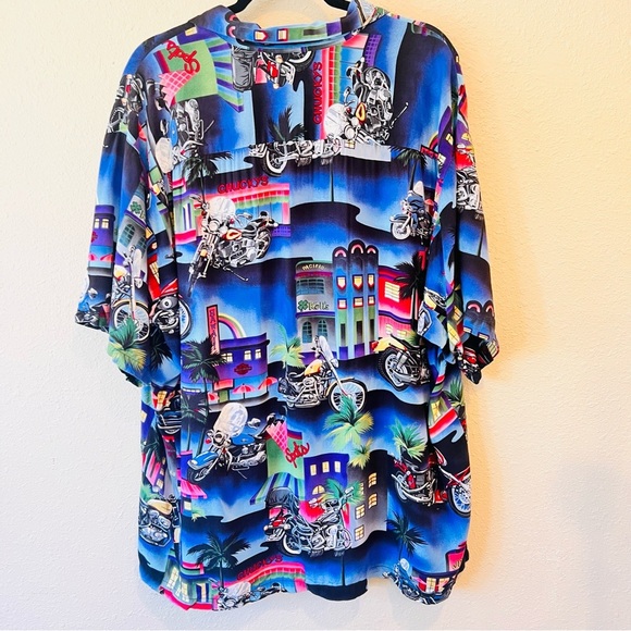 Harley Davidson x Tori Richard Hawaii Retro Button Down Shirt Causal 3X XXL - Picture 10 of 12